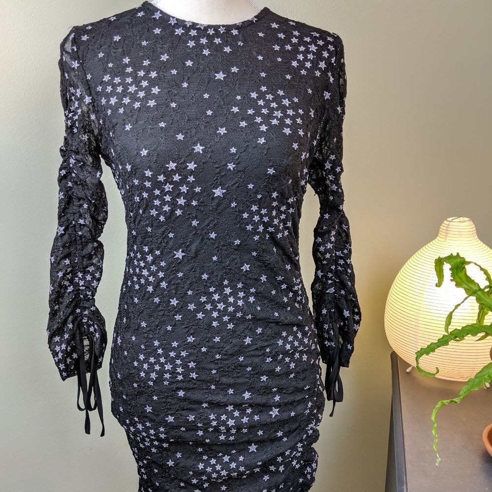 Topshop Body-con Ruched Black Dress 4